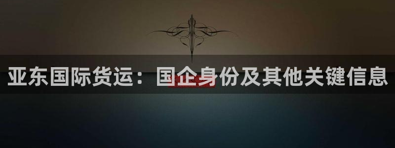 尊龙凯时为什么输了钱：亚东国际货运：国企身份及其他关键信