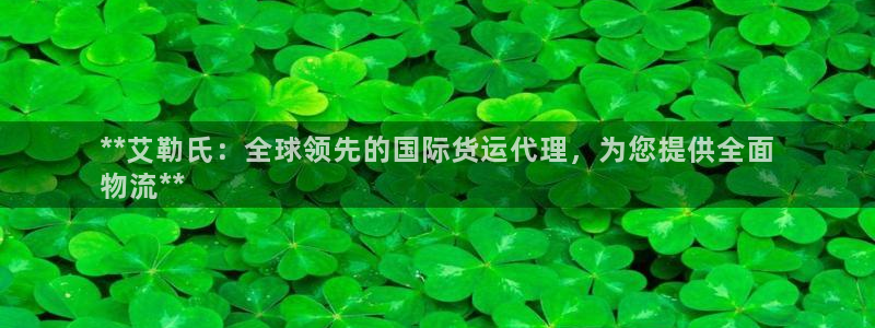 尊龙凯时邀请码：**艾勒氏：全球领先的国际货运代理，为您