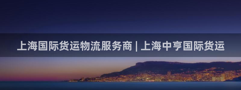 尊龙手机客户端下载：上海国际货运物流服务商 | 上海中亨