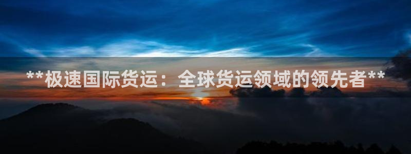 尊龙官方身高：**极速国际货运：全球货运领域的领先者**